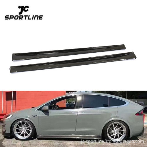 Carbon Fiber Car Side Skirts for Tesla Model X 75D/90D/P90D/100D/P100D (2016-2018)